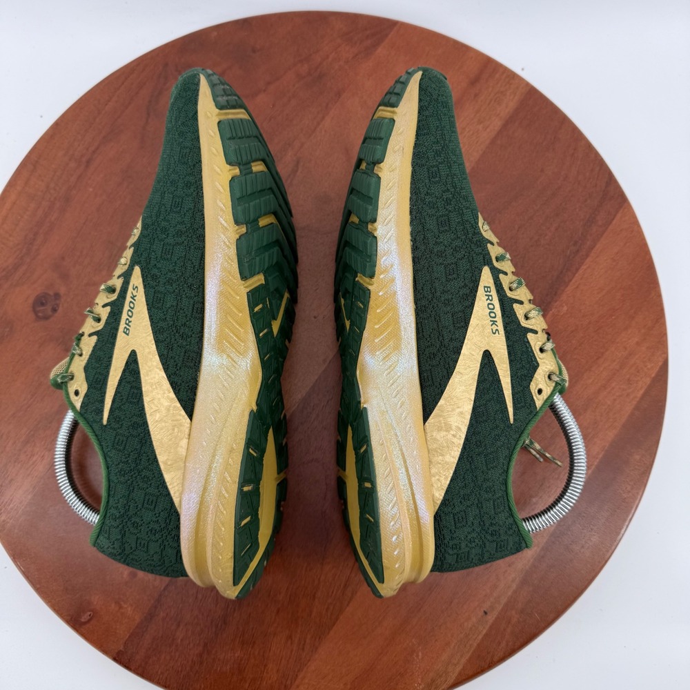 Brooks Launch 7 Running Shoes Green Gold Run Lucky Edition Women 9.5 - Picture 8 of 10